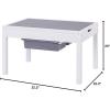imageLarge 2 in 1 Kid Activity Table with Storage Play Table for Kids BoysGirlsWhite 322quotW x 222quotL x 20quotH Ages 3White
