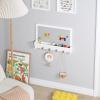 imageUTEX 2 in 1 Building Block Wall for Lego Activity Wall Panel for Kids with Shelf and Hooks Wood Wall Shelf for Kids Room Playrooom Nursery