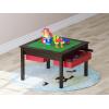 imageUTEX 2 in 1 Kids Construction Play Table with Storage Drawers and Built in Plate WhiteEspresso