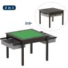 imageUTEX 2 in 1 Kids Construction Play Table with Storage Drawers and Built in Plate WhiteEspresso With Grey Drwaer