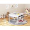 imageUTEX 2 in 1 Kids Construction Play Table with Storage Drawers and Built in Plate WhiteWhite