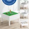 imageUTEX 3 in 1 Kids Activity Table with Storage Kids Construction Play Table Compatible with Lego and Duplo Bricks Chess Table for Building Block Drawing Crafts