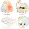 imageUTEX 3 in 1 Pop Up Play Tent with Tunnel Ball Pit for Kids Boys Girls Babies and Toddlers IndoorOutdoor PlayhouseOrangeYellow  6 in 1