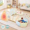 imageUTEX 3 in 1 Pop Up Play Tent with Tunnel Ball Pit for Kids Boys Girls Babies and Toddlers IndoorOutdoor PlayhouseOrangeYellow  6 in 1
