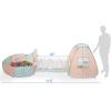 imageUTEX 3 in 1 Pop Up Play Tent with Tunnel Ball Pit for Kids Boys Girls Babies and Toddlers IndoorOutdoor PlayhousePink Green  Ball Pit