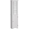 imageUTEX 64quot Freestanding Storage Cabinet Bathroom Tall Silm Cabinet with Doors and Adjustable Shelves Free Standing Linen Tower Home Storage Furniture WhiteWhite