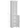 imageUTEX 64quot Freestanding Storage Cabinet Bathroom Tall Silm Cabinet with Doors and Adjustable Shelves Free Standing Linen Tower Home Storage Furniture WhiteWhite