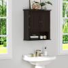 imageUTEX Bathroom Cabinet Wall Mounted Wood Hanging Cabinet Wall Cabinets with Doors and Shelves Over The Toilet EspressoEspresso