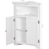 imageUTEX Bathroom Corner Storage Cabinet Small Floor Corner Cabinet with Doors and Adjustable Shelves Freestanding Narrow Storage Organizer for Bathroom Kitchen Living Room WhiteWhite