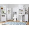imageUTEX Bathroom Corner Storage Cabinet Small Floor Corner Cabinet with Doors and Adjustable Shelves Freestanding Narrow Storage Organizer for Bathroom Kitchen Living Room WhiteWhite