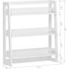 imageUTEX Bathroom Wall Shelf Over Toilet Storage Shelf Organizer 3Tier Wall Mount Shelf Rack with Hook WhiteWhite