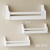 imageUTEX Floating Nursery Book Shelves Set of 3 Baby Hanging Bookshelves for Wall Decor and Storage Wall Mounted Book Shelf for Kids Room Nursery Playroom Bedroom 163 Inch White SS24UTXK065W163W x 5D x 59H