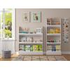 imageUTEX Kids Bookshelf 3 Tiers Book Shelf and Storage for Kids Rooms Kids Bookcase Rack Wall for BedroomStudy Living RoomWhiteWhite