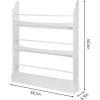 imageUTEX Kids Bookshelf 3 Tiers Book Shelf and Storage for Kids Rooms Kids Bookcase Rack Wall for BedroomStudy Living RoomWhiteWhite
