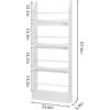 imageUTEX Kids Bookshelf 3 Tiers Book Shelf and Storage for Kids Rooms Kids Bookcase Rack Wall for BedroomStudy Living RoomWhiteWhite