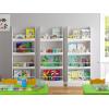 imageUTEX Kids Bookshelf 3 Tiers Book Shelf and Storage for Kids Rooms Kids Bookcase Rack Wall for BedroomStudy Living RoomWhiteWhite