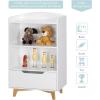 imageUTEX Kids Bookshelf Children Bookcases with Storage and Drawer Wood Kids Toy Storage Organizer for Playroom Nursery School White