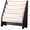 imageUTEX Kids Bookshelf Storage Book Shelf for Kids Rooms 4 Tier Sling Toddler Bookshelf Magazine Book Rack Children Book Organizer WhiteEspresso