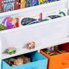 imageUTEX Kids Bookshelf Storage Book Shelf for Kids Rooms 4 Tier Sling Toddler Bookshelf Magazine Book Rack Children Book Organizer WhiteMulti Color