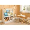 imageUTEX Kids Bookshelf and Toy Storage Toy Storage Organizer and Book Rack Toddler Bookshelves Display Stand Book Shelf for Kids Rooms Nursery Bedroom White