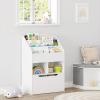 imageUTEX Kids Bookshelf with Movable Toy Box Toddler Book Shelf and Toy Storage Children Book Display Rack Toy Chest Combo for Kids Room ampamp Nursery White