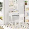 imageUTEX Kids Desk and Chair Set Study Desk for Kids with Storage Bins Wooden Children Study Table Student Writing Desk for Bedroom ampamp Study Room