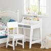 imageUTEX Kids Desk and Chair Set Study Desk for Kids with Storage Bins Wooden Children Study Table Student Writing Desk for Bedroom ampamp Study Room