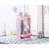 imageUTEX Kids Dress up Storage with MirrorCostume Wardrobe for Kids Open Hanging Armoire ClosetPretend Storage Closet Costume Storage Dresser PinkPink