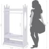 imageUTEX Kids Dress up Storage with MirrorCostume Wardrobe for Kids Open Hanging Armoire ClosetPretend Storage Closet Costume Storage Dresser PinkWhite