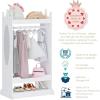 imageUTEX Kids Dress up Storage with MirrorCostume Wardrobe for Kids Open Hanging Armoire ClosetPretend Storage Closet Costume Storage Dresser PinkWhite