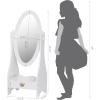 imageUTEX Kids Full Length Mirror Kids FreeStanding Dressing Mirror with Adjustable Viewed Wooden Kids Dressing Up Storage for 37 Years Old White