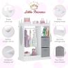 imageUTEX Kids Play Armoire with Mirror Storage Bins and Closet for Dress Up and Costumes WhiteWhite