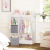 imageUTEX Kids Play Armoire with Mirror Storage Bins and Closet for Dress Up and Costumes WhiteWhite