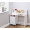 imageUTEX Kids Study Desk with Storage Wooden Children School Study Table with Hutch and Storage Cabinet for 38 Years Girls Boys Students Study Computer Workstation Writing Table WhiteWhite