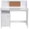 imageUTEX Kids Study Desk with Storage Wooden Children School Study Table with Hutch and Storage Cabinet for 38 Years Girls Boys Students Study Computer Workstation Writing Table WhiteWhite