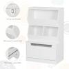imageUTEX Kids Toy Storage Cabinet and Organizer with Drawers and Cubbies  Ideal for Playroom Classroom Nursery  White