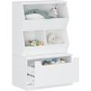 imageUTEX Kids Toy Storage Cabinet and Organizer with Drawers and Cubbies  Ideal for Playroom Classroom Nursery  White