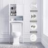 imageUTEX Over The Toilet Storage Cabinet Bathroom Above Toilet Cabinet Organizer with Adjustable Shelves White