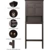 imageUTEX Over The Toilet Storage Cabinet Over Toilet Bathroom Organizer with Adjustable Shelves Above Toilet Storage Cabinet Space Saver Espresso