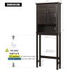 imageUTEX Over The Toilet Storage Cabinet Over Toilet Bathroom Organizer with Adjustable Shelves Above Toilet Storage Cabinet Space Saver Espresso