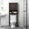 imageUTEX Over The Toilet Storage Cabinet Over Toilet Bathroom Organizer with Adjustable Shelves Above Toilet Storage Cabinet Space Saver Espresso