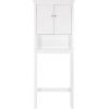 imageUTEX Over The Toilet Storage Cabinet Over Toilet Bathroom Organizer with Adjustable Shelves Above Toilet Storage Cabinet Space Saver White