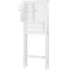imageUTEX Over The Toilet Storage Cabinet Over Toilet Bathroom Organizer with Adjustable Shelves Above Toilet Storage Cabinet Space Saver White