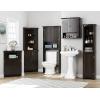 imageUTEX Over The Toilet Storage Cabinet Over Toilet Bathroom Organizer with Adjustable Shelves and Double Doors WhiteEspresso
