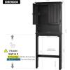 imageUTEX Over The Toilet Storage Cabinet Over Toilet Bathroom Organizer with Adjustable Shelves and Double Doors WhiteEspresso