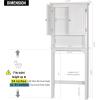 imageUTEX Over The Toilet Storage Cabinet Over Toilet Bathroom Organizer with Adjustable Shelves and Double Doors WhiteWhite