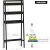 imageUTEX Over The Toilet Storage Shelf 3Tier Over Toilet Bathroom Organizer Above Toilet Storage Rack Wood GrainEspresso