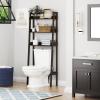 imageUTEX Over The Toilet Storage Shelf 3Tier Over Toilet Bathroom Organizer Above Toilet Storage Rack Wood GrainEspresso