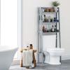imageUTEX Over The Toilet Storage Shelf 3Tier Over Toilet Bathroom Organizer Above Toilet Storage Rack Wood GrainGrey