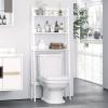imageUTEX Over The Toilet Storage Shelf 3Tier Over Toilet Bathroom Organizer Above Toilet Storage Rack Wood GrainWhite
